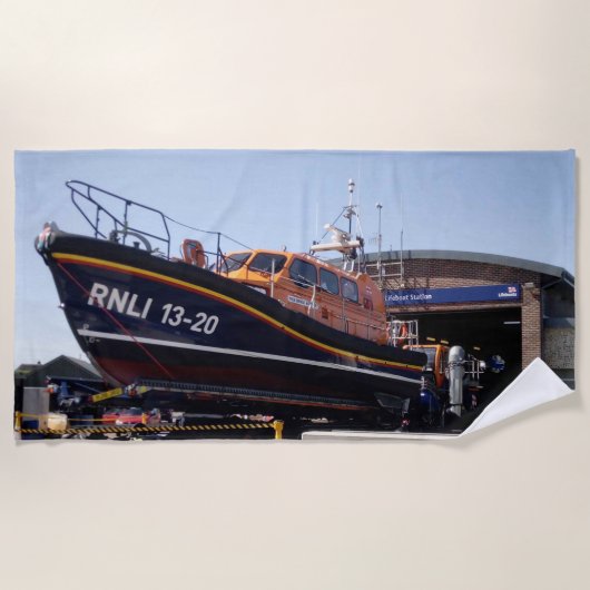 英国王立救命艇協会(RNLI)を応援しよう ビーチタオル (正面)
