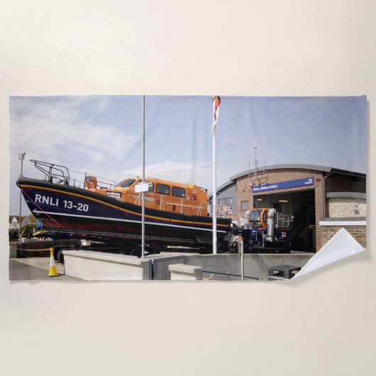 英国王立救命艇協会(RNLI)を応援しよう ビーチタオル (正面)