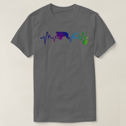 英国玩具スパニエル犬カラフルハートビートハート犬P Tシャツ (デザイン正面)