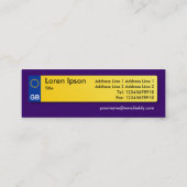 英国番号プレート- Dark Violet スキニー名刺 (裏面)