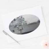 英国空母 楕円形シール (封筒)