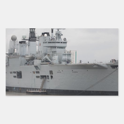 英国空母 長方形シール (正面)