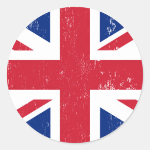 英国素晴らしイギリスイギリス国旗 ラウンドシール