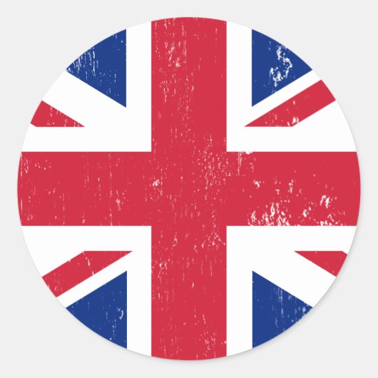 英国素晴らしイギリスイギリス国旗 ラウンドシール (正面)