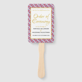 英国素晴らしイギリスクリスチャン結婚式 プログラム ハンドファン