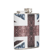 英国素朴国旗の赤い青い輝きのグリッター フラスク (右)