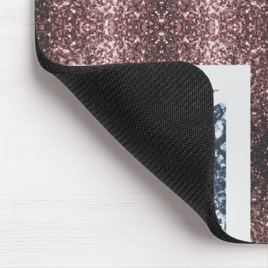 英国素朴国旗の赤い青い輝きのグリッター マウスパッド (コーナー)