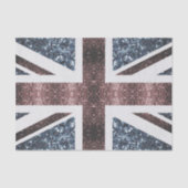英国素朴国旗の赤い青い輝きのグリッター 薄葉紙 (正面)