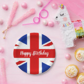 英国統一されたイギリスハッピーバースデー ペーパープレート (パーティー)