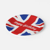 英国統一されたイギリスハッピーバースデー ペーパープレート (アングル)