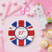 英国統一されたイギリスハッピーバースデー ペーパープレート (パーティー)