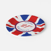 英国統一されたイギリスハッピーバースデー ペーパープレート (アングル)