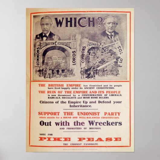 英国総パーティーポスター ポスター (正面)