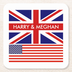 英国英英国連合ジャック国旗カスタム スクエアペーパーコースター