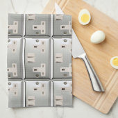 英国規格 BS 1363 プラグ ソケット キッチンタオル (四つ折り)