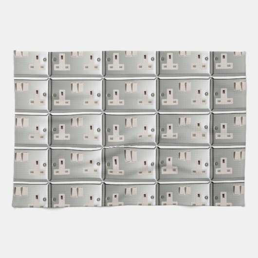 英国規格 BS 1363 プラグ ソケット キッチンタオル (横)