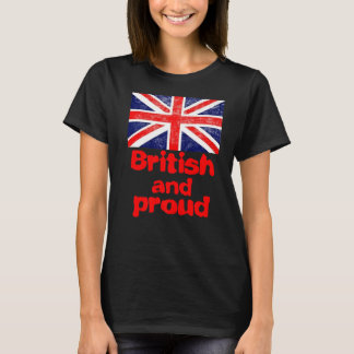 英国誇りを持った愛国心のある男性の女性と子 Tシャツ