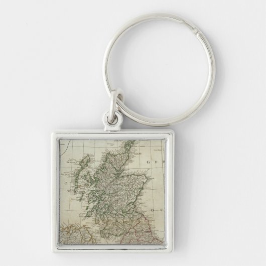 英国諸島の完全な地図 キーホルダー (正面)
