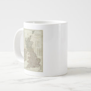英国諸島の完全な地図 ジャンボコーヒーマグカップ