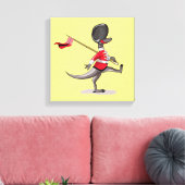 英国警備員の服を着たラプター。 キャンバスプリント (インサイチュ (リビング))