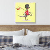 英国警備員の服を着たラプター。 キャンバスプリント (インサイチュ (寝室))