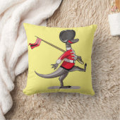 英国警備員の服を着たラプター。 クッション (ブランケット)