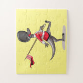 英国警備員の服を着たラプター。 ジグソーパズル (縦)