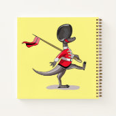 英国警備員の服を着たラプター。 ノートブック (裏面)