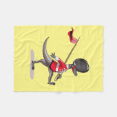 英国警備員の服を着たラプター。 フリースブランケット (正面(横))