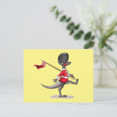 英国警備員の服を着たラプター。 ポストカード (スタンド正面)