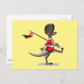 英国警備員の服を着たラプター。 ポストカード (正面/裏面)