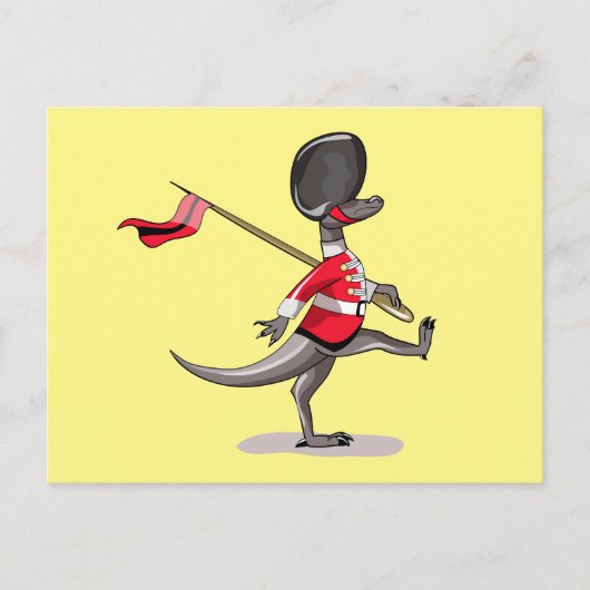 英国警備員の服を着たラプター。 ポストカード (正面)