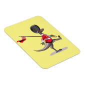 英国警備員の服を着たラプター。 マグネット (右側)