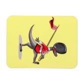 英国警備員の服を着たラプター。 マグネット (横)