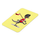 英国警備員の服を着たラプター。 マグネット (左側)