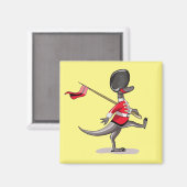 英国警備員の服を着たラプター。 マグネット (正面/裏面)