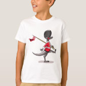 英国警備員の服を着たラプター。 Tシャツ (正面)