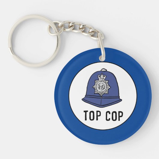 英国警官または巡査キーリング キーホルダー (正面)