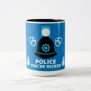 英国警察のギフトとアクセサリーラテマグ ツートーンマグカップ