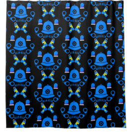 英国警察のギフトとアクセサリー シャワーカーテン