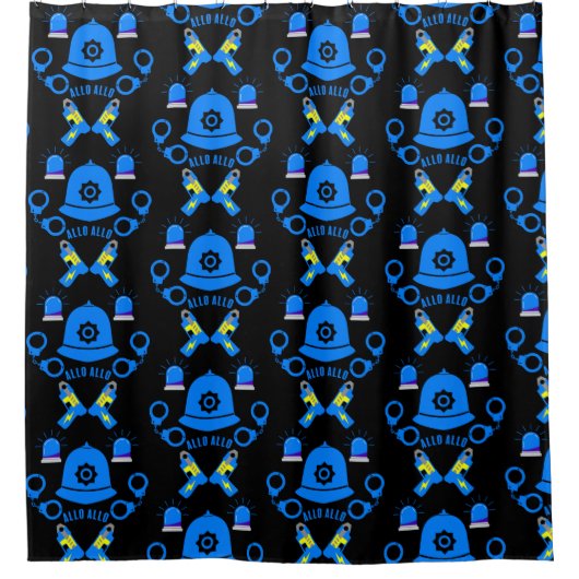 英国警察のギフトとアクセサリー シャワーカーテン (正面)