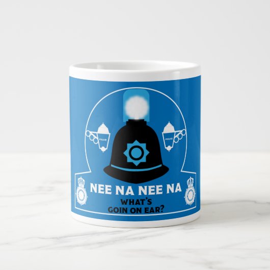 英国警察のギフトとアクセサリー ジャンボコーヒーマグカップ (正面)