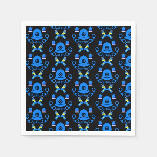 英国警察のギフトとアクセサリー スタンダードカクテルナプキン (正面)