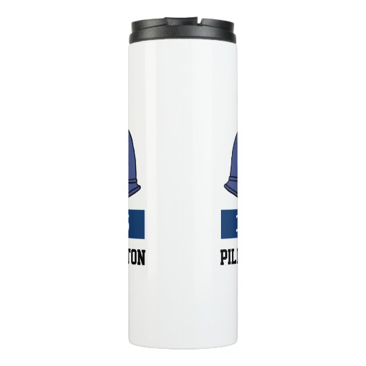 英国警察の巡査ヘルメット – 番号と名前の追加 タンブラー (裏面)