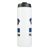 英国警察フラットキャップ – 番号と名前を追加。警察 タンブラー (正面)