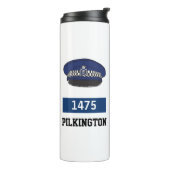 英国警察フラットキャップ – 番号と名前を追加。警察 タンブラー (回転左)