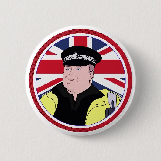 英国警察官 缶バッジ (正面)