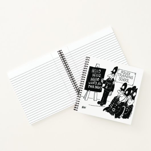 英国警察訓練学校のおもしろい漫画 ノートブック (内部)