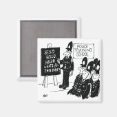英国警察訓練学校のおもしろい漫画 マグネット (正面/裏面)