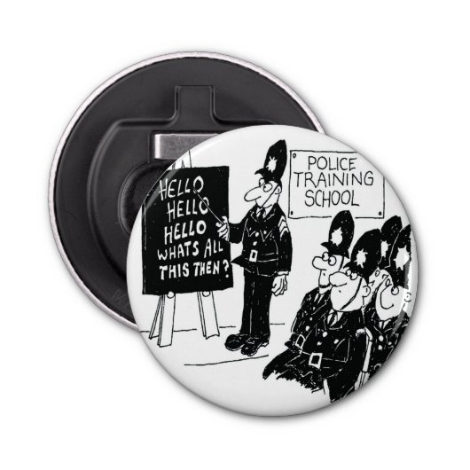 英国警察訓練学校のおもしろい漫画 栓抜き (正面)